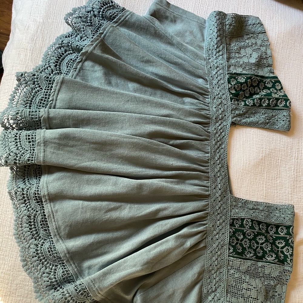 Free people boho cropped blouse